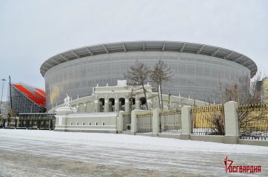 В Екатеринбурге Росгвардия обеспечила охрану общественного порядка на футбольном матче Премьер - Лиг